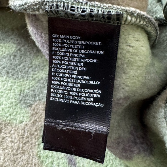 The North Face Men’s Fleece Pullover Camouflage Sweater Size XXL - Picture 9 of 9